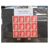 12 Deutsches Reich Hitler Stamps, World War 11