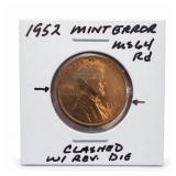 1952 Lincoln Wheat Cent, RD