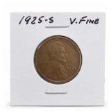 1925-S Lincoln Wheat Cent, Very Fine