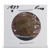 1927-S Lincoln Cent, Fine