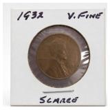 1932 Lincoln Wheat Cent, Very Fine