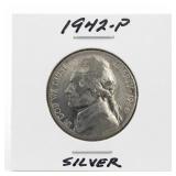 1942-P Jefferson Silver War Nickel