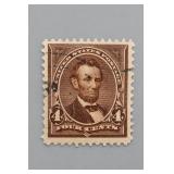 1898 U.S. #280 Rose/Brown Four-Cent Lincoln Stamp