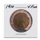 1910 Lincoln Wheat Cent, V. Fine