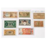 8-Piece Assorted World Banknotes, 1923-2002