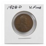 1928-D Lincoln Wheat Cent, V.FINE