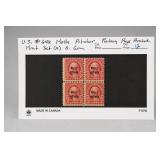1928 Scott 646 Molly Pitcher Plate Block Of 4