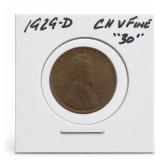 1929-D Lincoln Wheat Cent, Fine