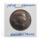 1973 Washington Quarter, Rainbow Toned