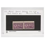 U.S. #E15 10-Cent Special Delivery Mint Pair