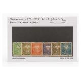 Philippines 1947 Barefoot 60-65 Revenue Stamp Set