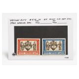 Vatican City 1960 75 & 100 Lire Stamps