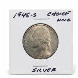 1945-S Jefferson Nickel, Choice UNC, Silver