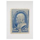 U.S. #21 Franklin 1Â¢ Ultramarine Postage Stamp