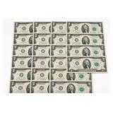 2013 22-Note Two-Dollar Notes, Consecutive Serials