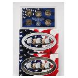 3 State Quarter Sets, 1999 Platinum & Gold