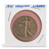 1941 Walking Liberty Half Dollar, Silver