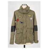 New York & Company Embroidered Utility Jacket S
