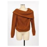 Lulus Carmichael Off-Shoulder Knit Sweater, M