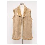 Coldwater Creek Faux Fur Paisley Vest 2X