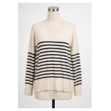MNG Striped V-Neck Sweater EUR-USA/MEX G