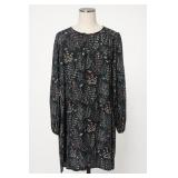 LOFT Floral Button-Front Tunic Top Size M