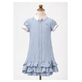Ralph Lauren Ruffled Shirt Dress, Size 6X