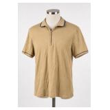 Express Small Tan Short-Sleeve Polo Shirt