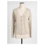 Rib Knit Button-Front Cardigan Sweater Size M