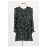 LOFT Floral Long Sleeve Dress, Size 14