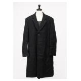 JSA Bank Black Overcoat Made In Haiti 44R