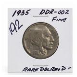 1935 Buffalo Nickel, Fine, DDR-002