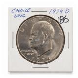 1974-D Eisenhower Dollar, Choice UNC