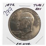 1972 Eisenhower Dollar, Choice UNC, Type 1