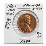 1961-D/D Lincoln Memorial Cent, RPM-030
