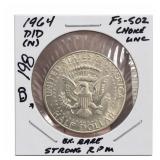 1964-D/D Kennedy Half Dollar, Choice UNC, FS-502