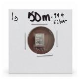 1g .999 Silver Bullion Bar