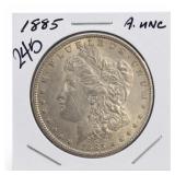 1885 Morgan Dollar, A. UNC, Silver