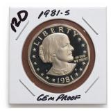 1981-S Susan B. Anthony Dollar, Gem Proof