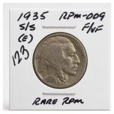 1935-S/S Buffalo Nickel, VF23, RPM-009