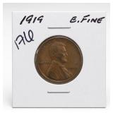 1919 Lincoln Wheat Cent, E.FINE
