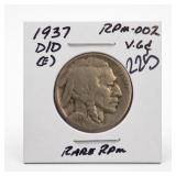 1937-D Buffalo Nickel, D/D RPM-002