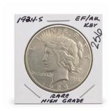 1924-S Peace Dollar, EF/AU Rare