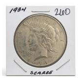 1934 Peace Silver Dollar