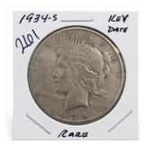 1934-S Peace Silver Dollar Key Date