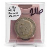 1929 Great Britain Silver Florin