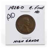1928-D Lincoln Wheat Cent, E. Fine