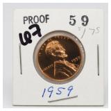 1959 Lincoln Memorial Cent, Proof