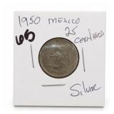 1950 Mexico 25 Centavos