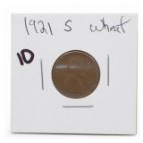 1921-S Lincoln Wheat Cent